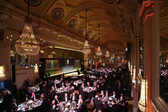 VIew of dining at the Great Hall, De Vere Grand Connaught Rooms