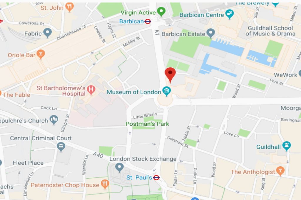 Ironmongers' Hall, London map