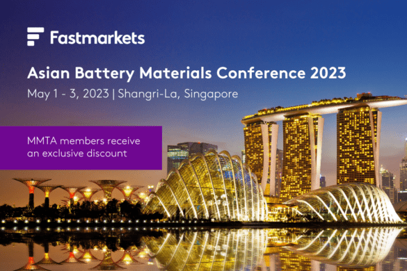 Nigh view of Singapore with next Fastmarkets sian Battery Materials Conference 2023, May1-May 3 2023, Shangri-la, SIngapore