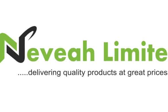 Neveah Limited logo with text: delivering quality products at great prices