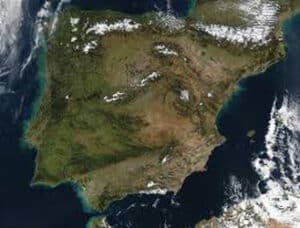 Aerial image of the Iberian Peninsula