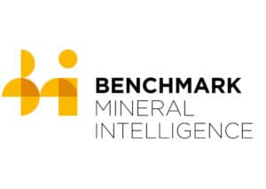 Benchmark Mineral Intelligence logo featuring an abstract chart graphic in yellow