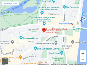 Map of QEII Centre London