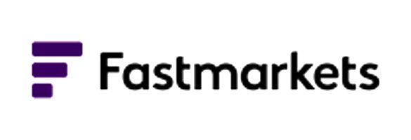 Fastmarkets logo with three horizontal purple blocks
