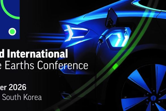 Events banner with blue graphics on black background, Metal Events Limited logo and text that says ; '22nd International Rare Earth Conference, October 2026, Seoul, South Korea.'